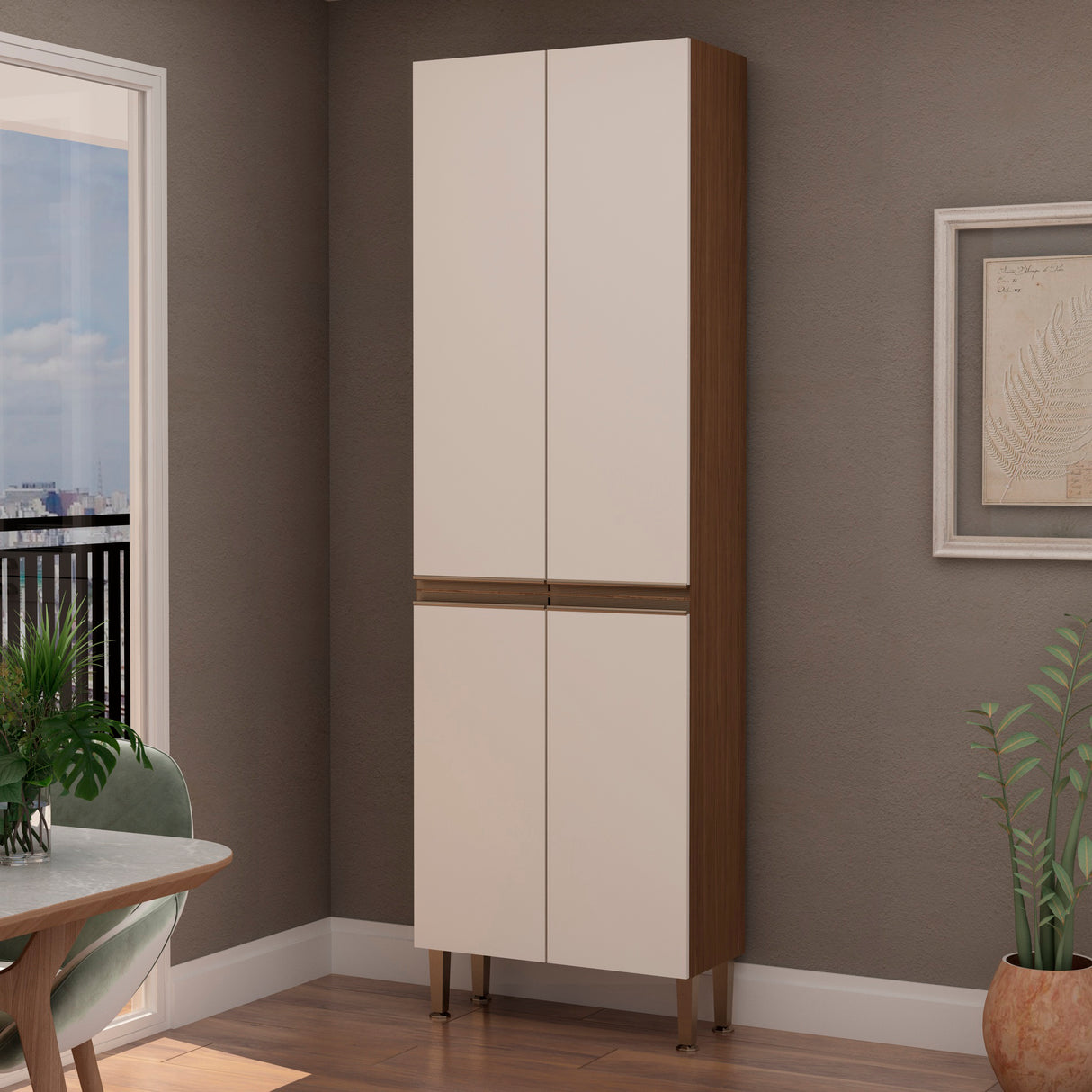 Despensa Alta de Cocina 4 Puertas Conecta 800 - Off White 1310M.0001