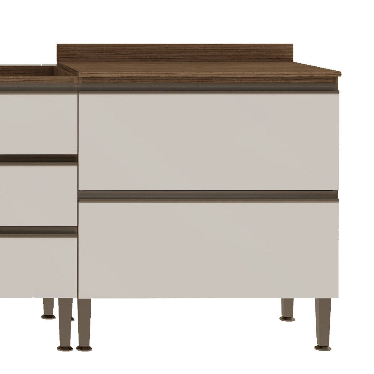 Mueble Base de Cocina 2 Cajones Conecta - Off White 1312M.0001