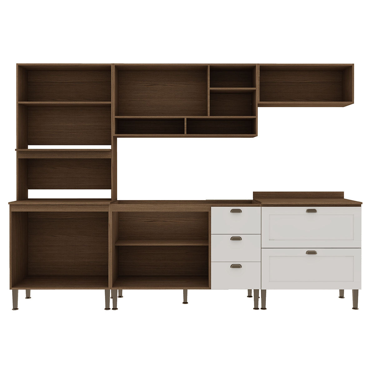 Mueble Base de Cocina 2 Cajones Conecta - Blanco 1312P.0001