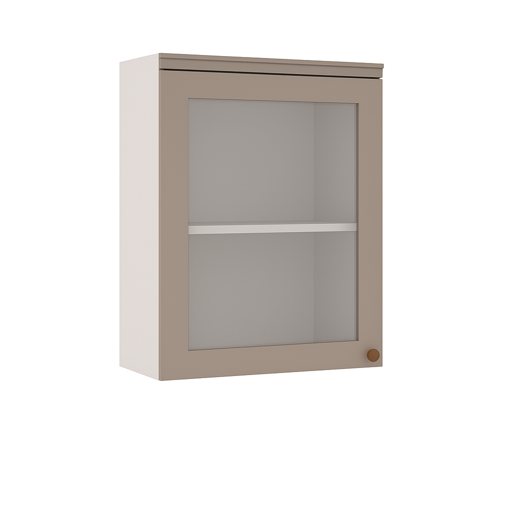 Mueble Aéreo de Cocina 1 Puerta de Vidrio Empavonado 600 Studio - Fendi 1507.0003