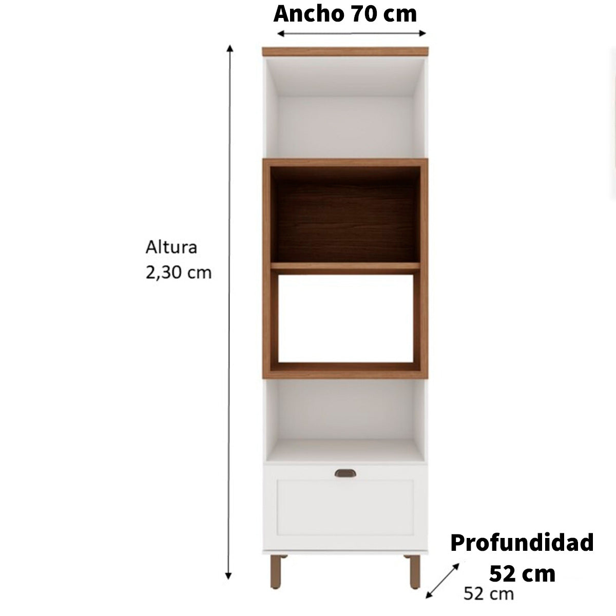 Despensa Alta de Cocina Para Horno y Microonda 700 Studio - Blanco 1514.0002