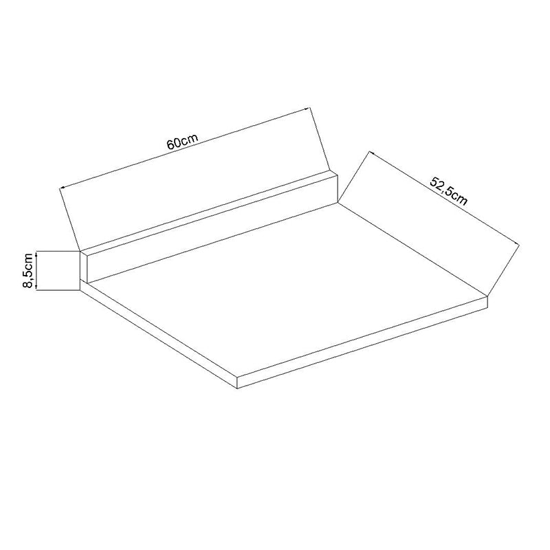 Cubierta Mueble Base de Cocina 600 Studio - Ebano 1519.0001