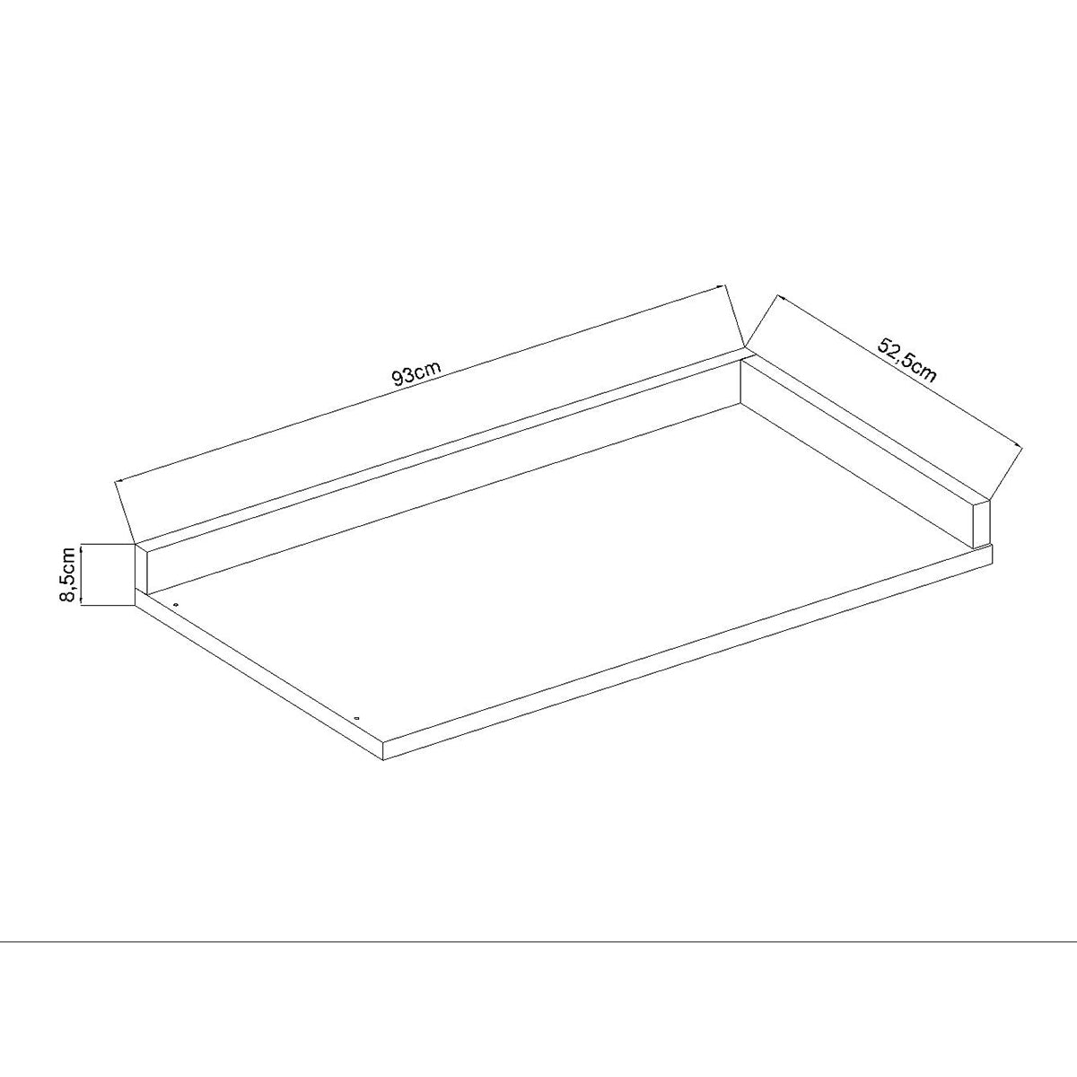 Cubierta Mueble Base Esquina de Cocina 930 Studio - Ebano 1520.0001