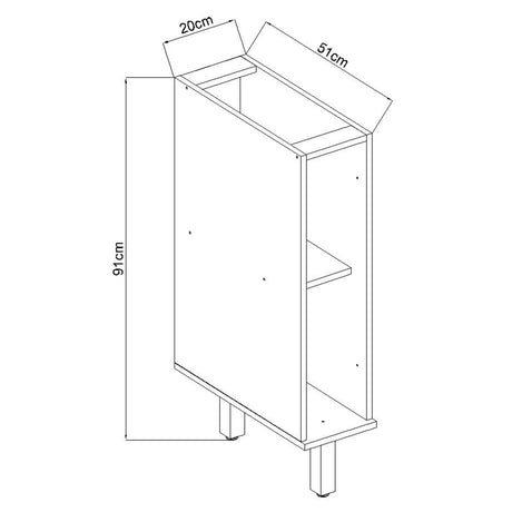 Mueble Base Extensión de Cocina 200 Studio - Verde Menta 1525.0001