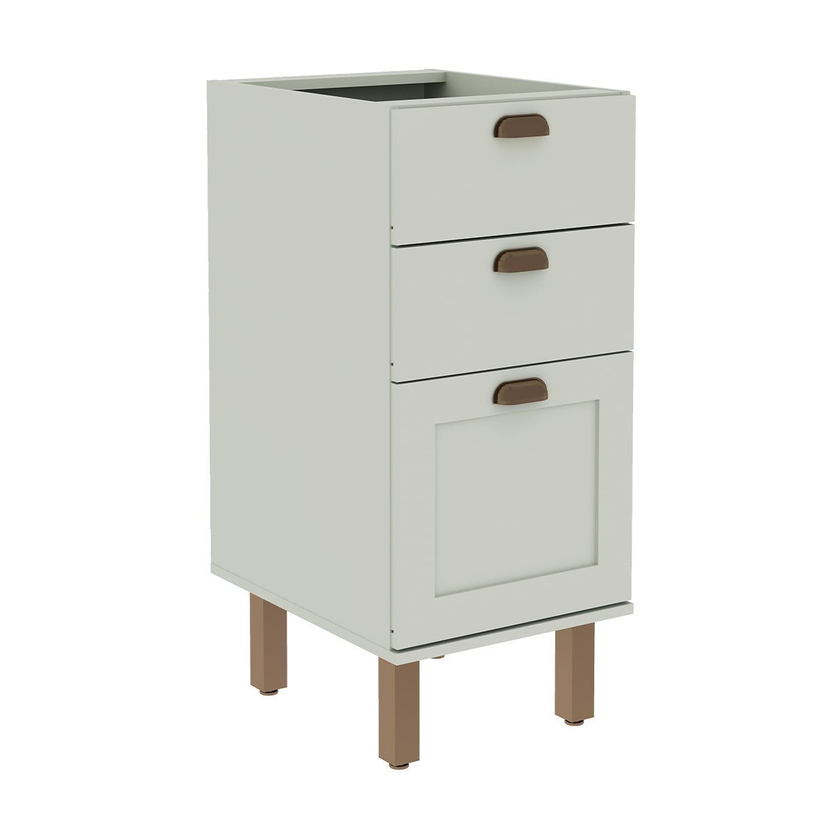 Mueble Base de Cocina 3 Cajones 400 Studio - Verde Menta 1527.0001