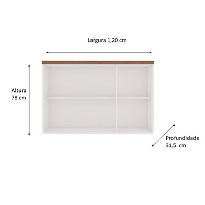 Despensa Aérea de Cocina 3 Puertas 1200 Studio - Blanco 1531.0002