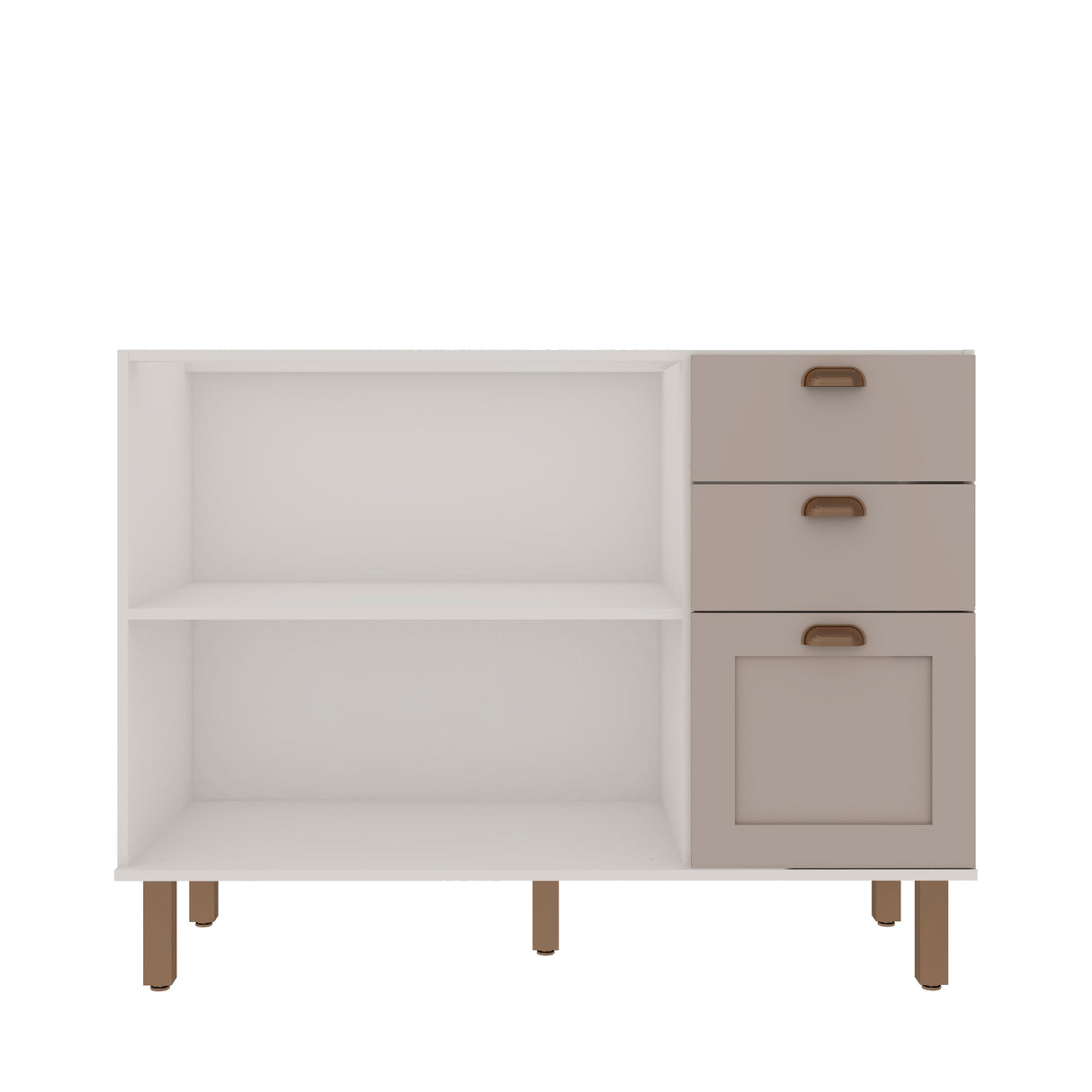 Mueble Base de Cocina 2 Puertas 3 Cajones 1200 Studio - Fendi 1532.0003