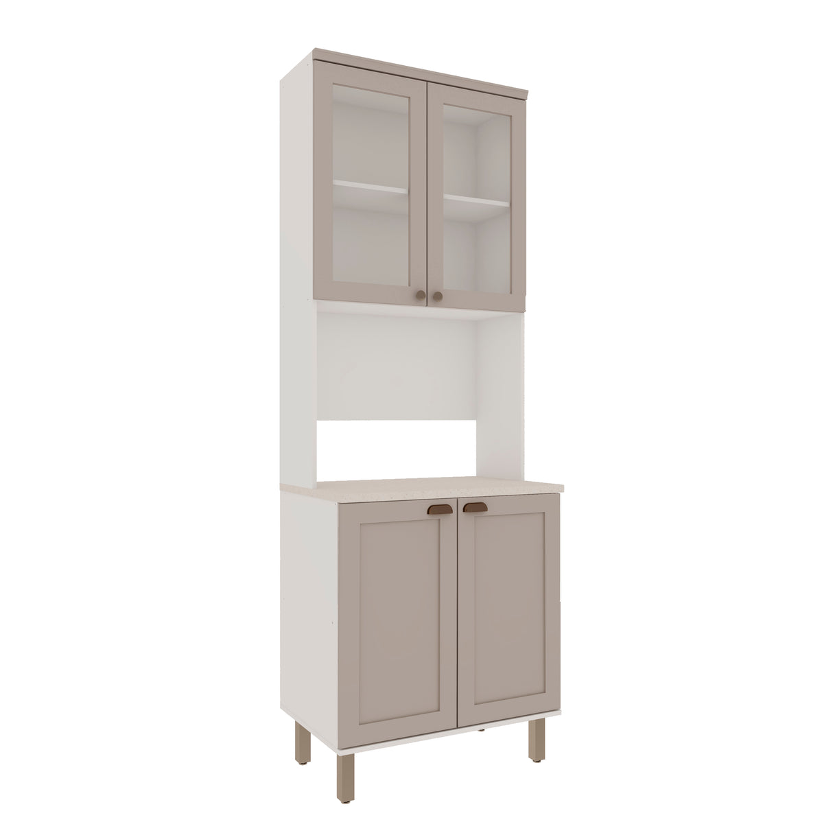 Despensa Alta de Cocina para Horno 2 Puertas de Vidrio 800 Studio - Fendi 1534.0003
