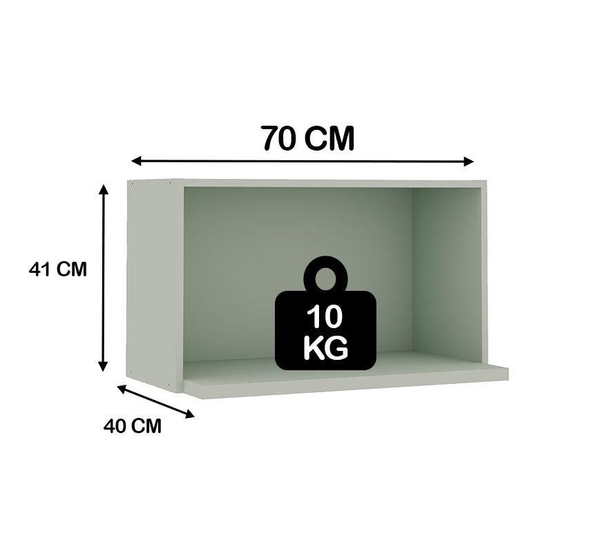 Mueble Aéreo de Cocina Abierto 700 Studio - Verde Menta 1537.0001