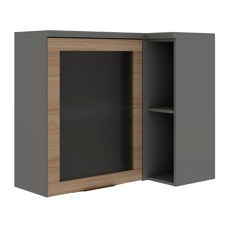Mueble Aéreo Esquinero Itapua con Puerta de Vidrio 1612.0001