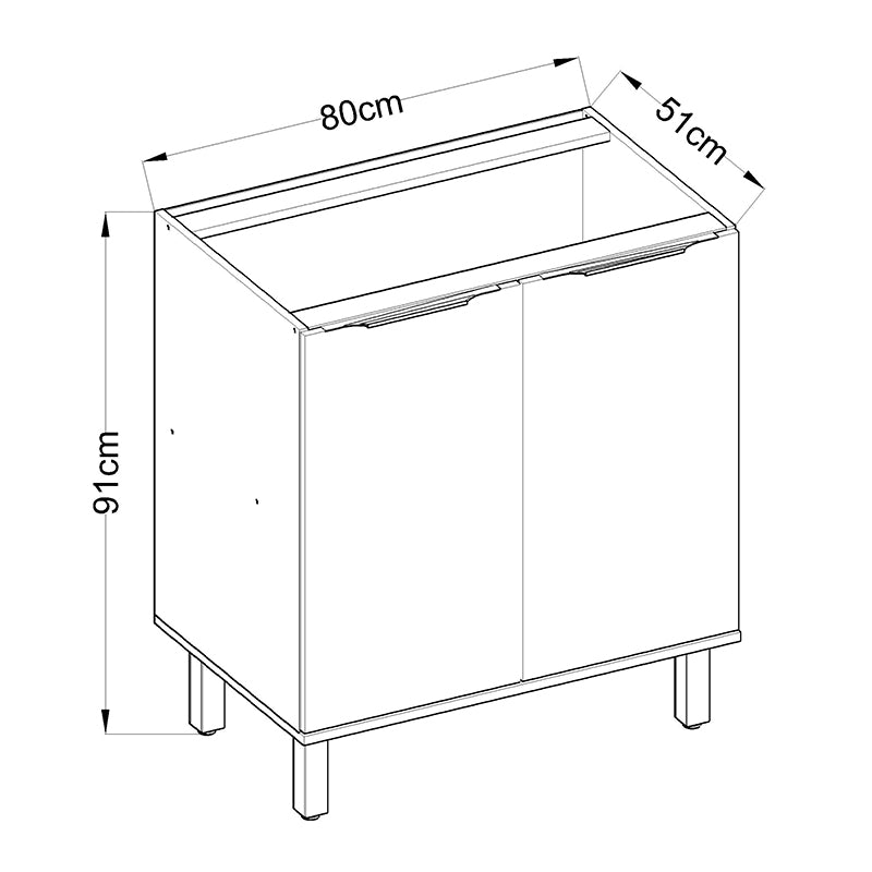 Mueble Base 800 Itapua 2 Puertas 1629.0001