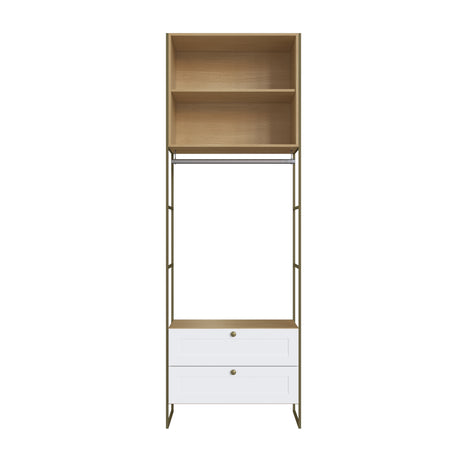 Closet Infinity 2 Cajones, Colgador 2 cajones abiertos Savana Blanco