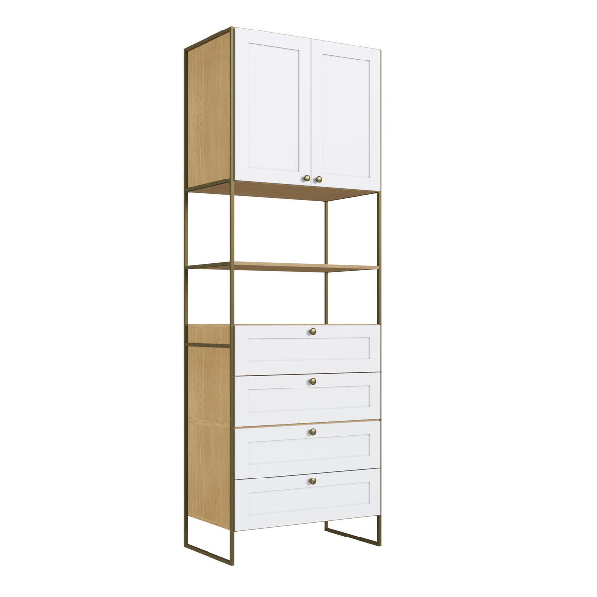 Closet Infinity 4 Cajones 2 Niveles 2 Puertas Savana Blanco