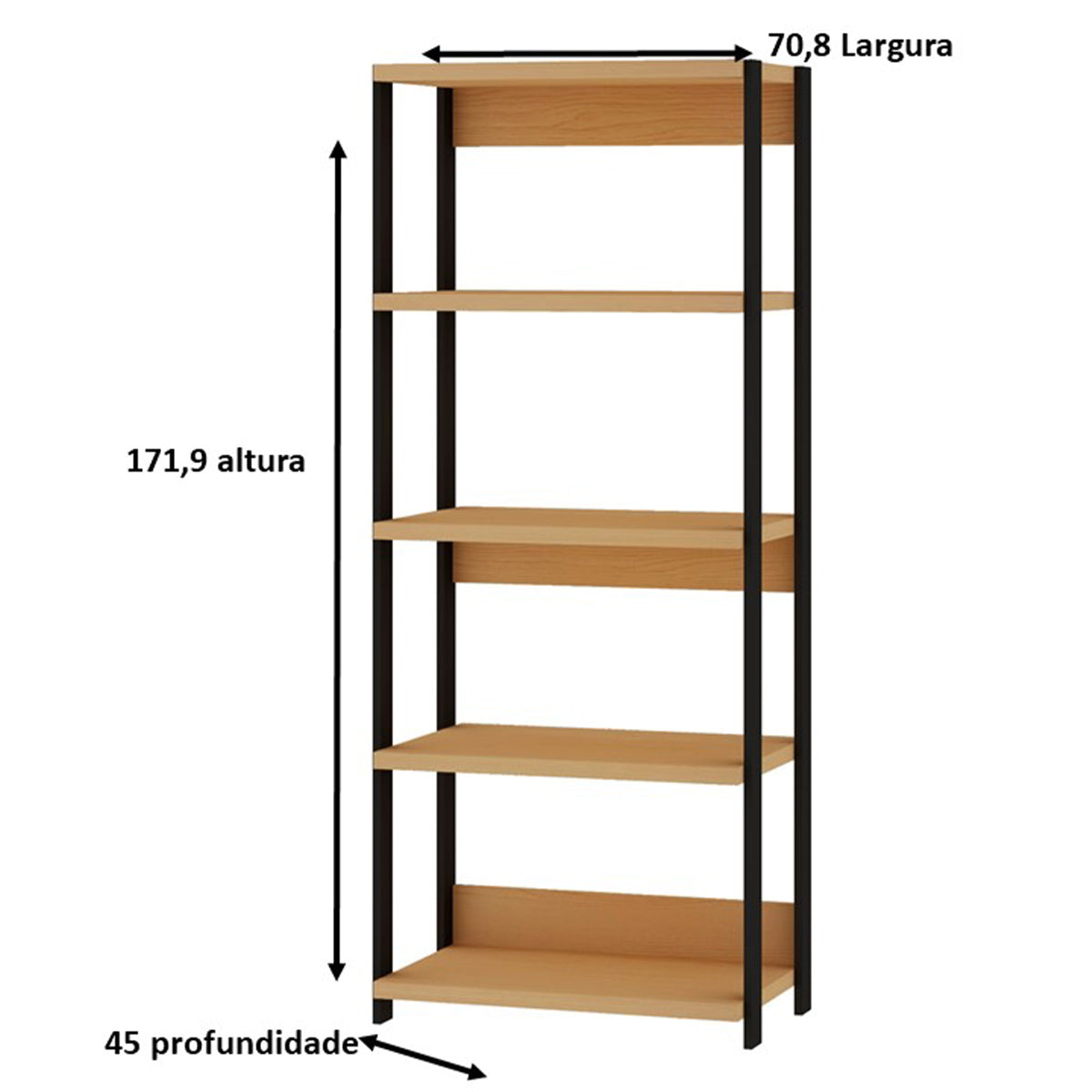 Estantería Taurus Madera Negro