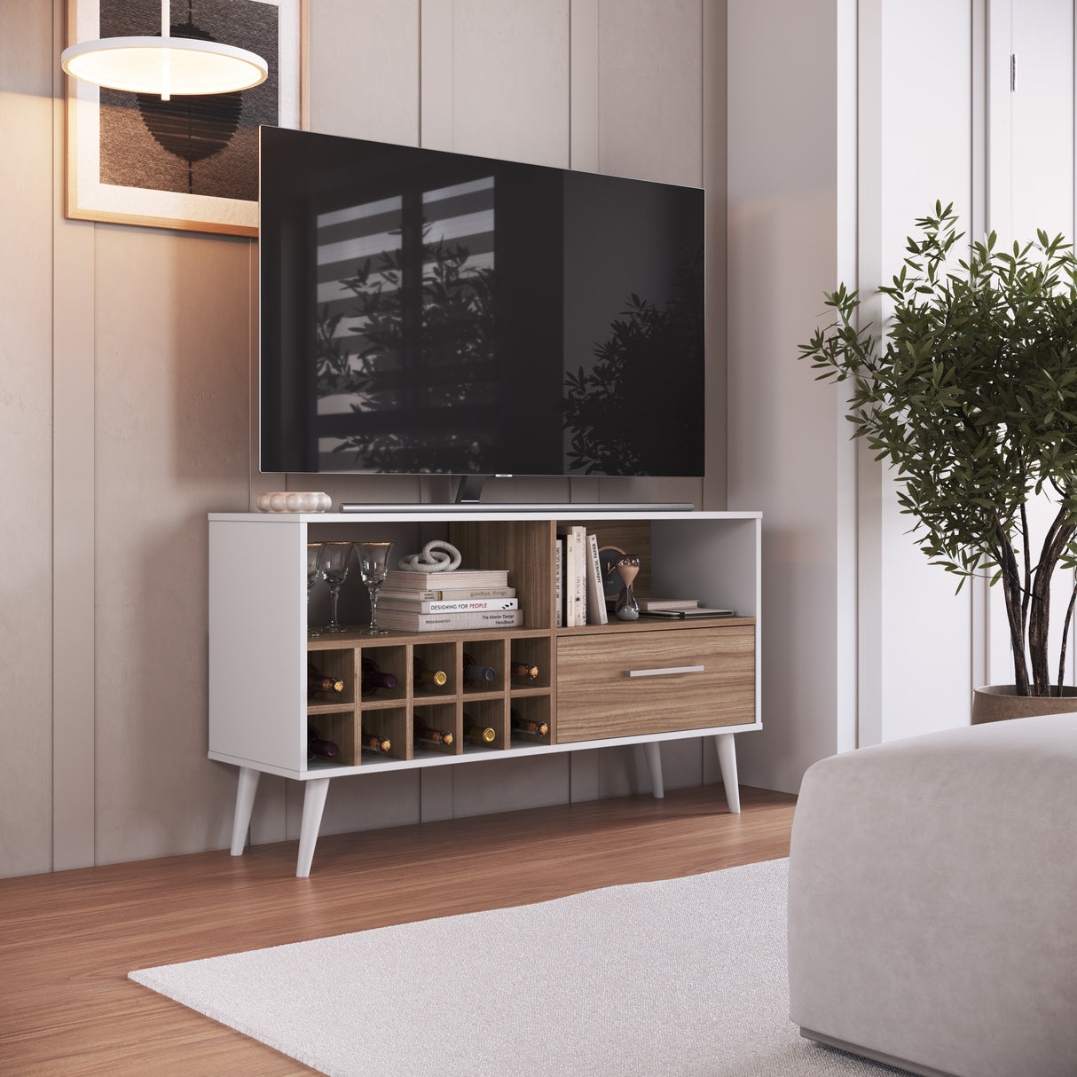 Rack Bar Arrimo Blanco Castaño Emovell B107.087