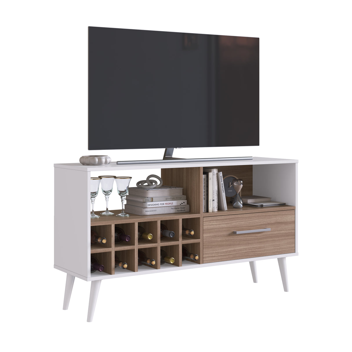 Rack Bar Arrimo Blanco Castaño Emovell B107.087