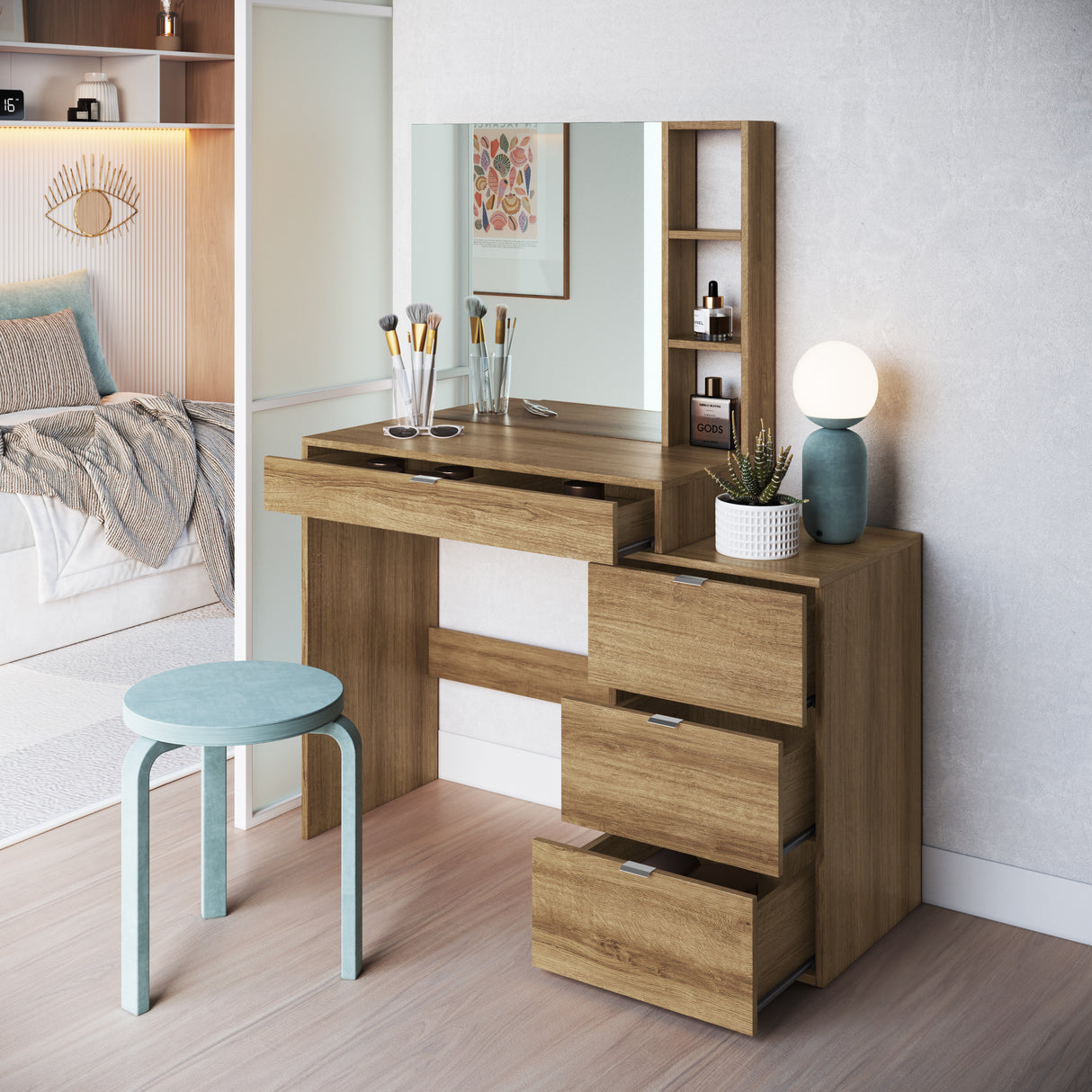 Tocador Nova Madera 3 Cajones B11.057