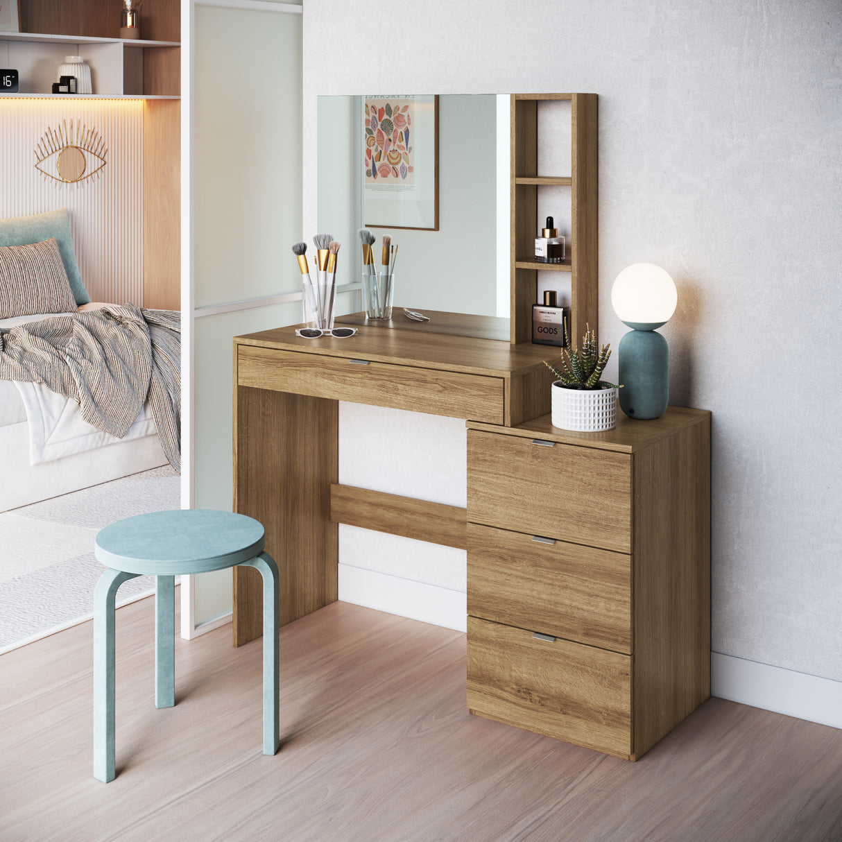 Tocador Nova Madera 3 Cajones B11.057