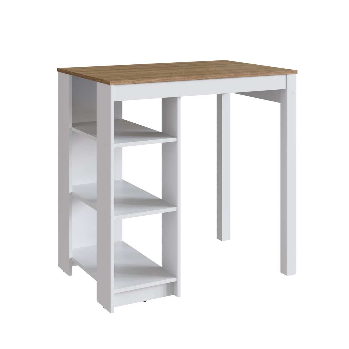 Mueble Isla para Cocina Emovell Castaño Blanco B124.069