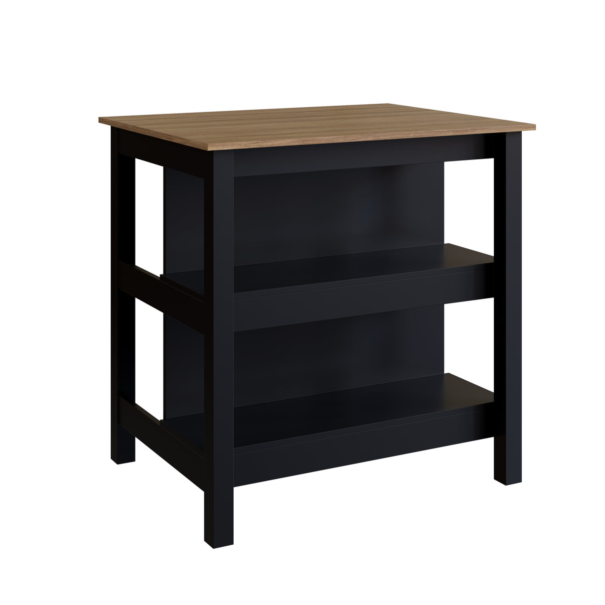 Mueble Isla para Cocina Emovell Castaño Negro B125.074