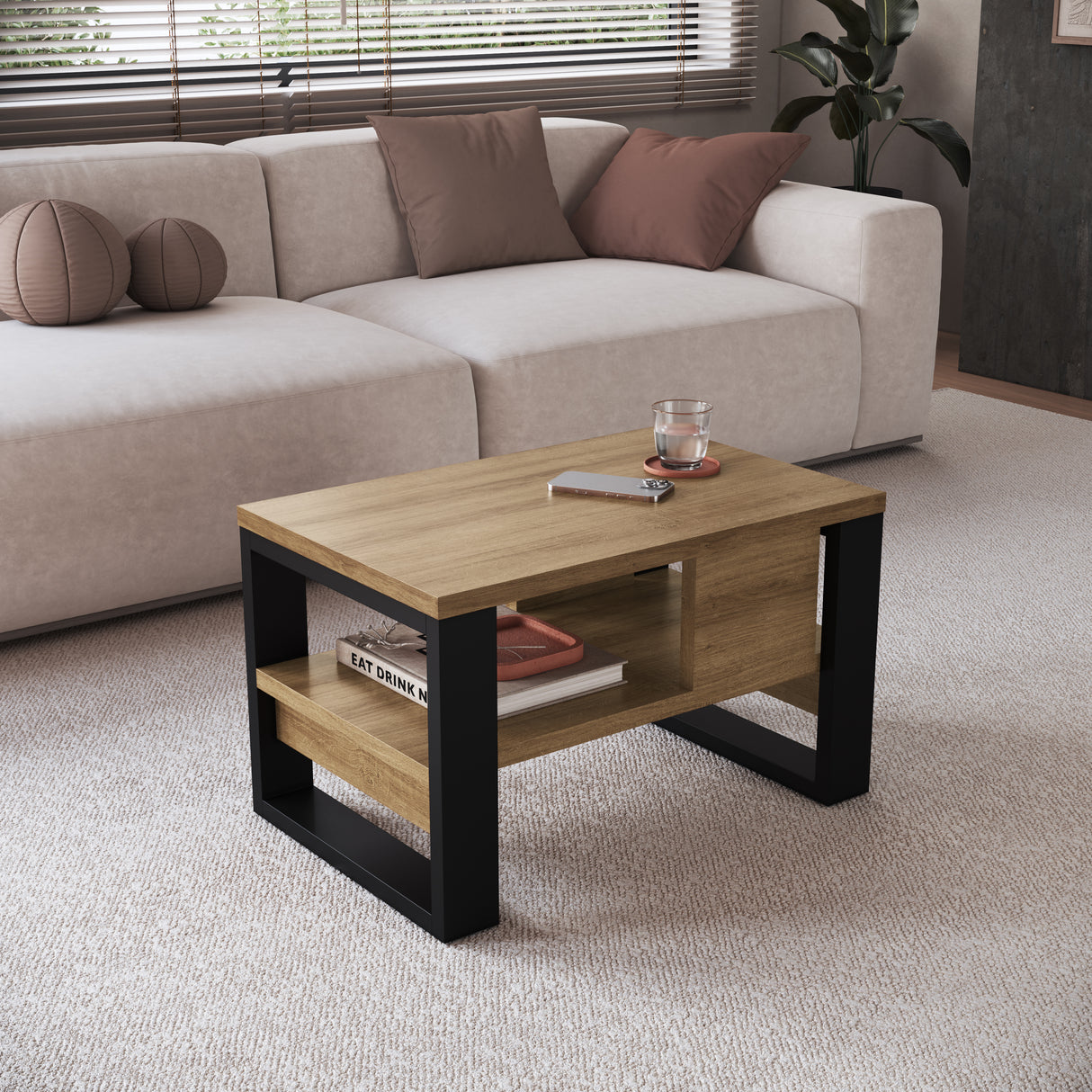 Mesa de Centro Barcelona Nova Negro Castaño B151.067