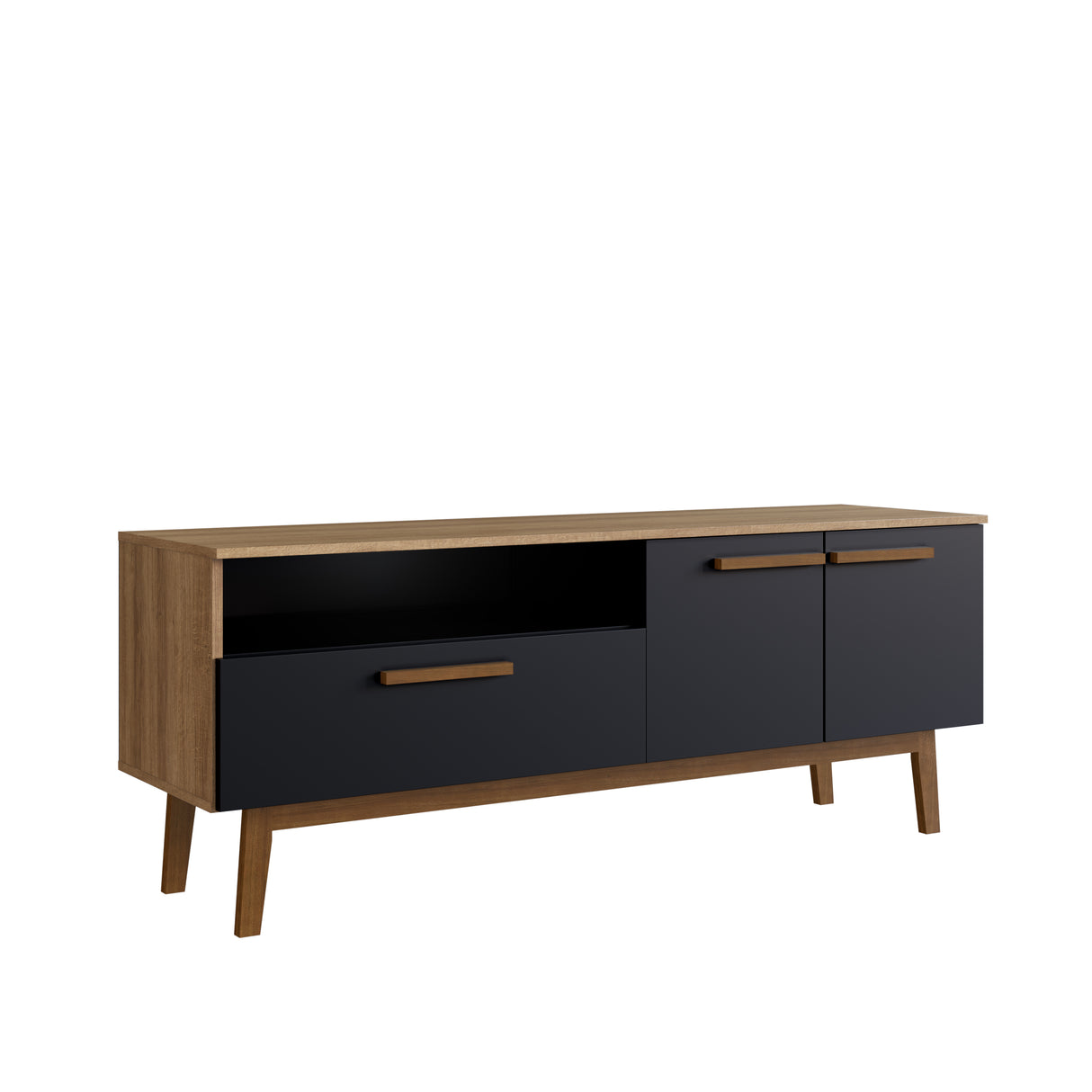 Rack Tv Barcelona Emovell Negro Castaño B170.071