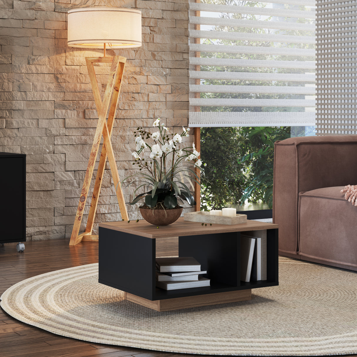 Mesa de Centro Emovell Negro Castaño B171.088