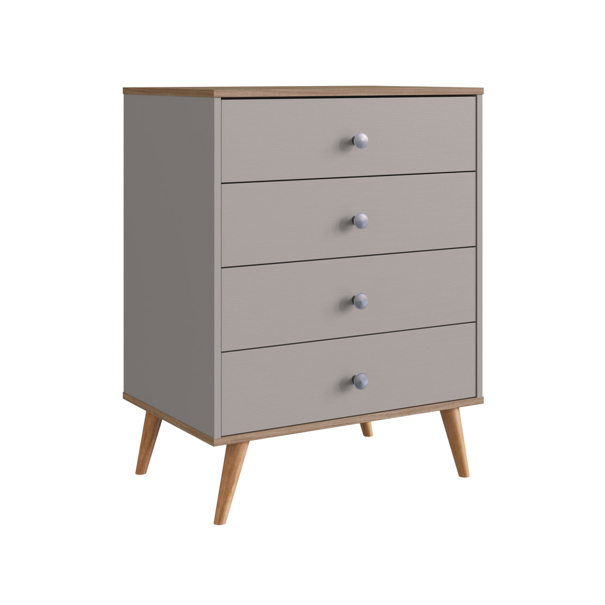 Comoda 4 Cajones Emovell Gris Castaño B27.103