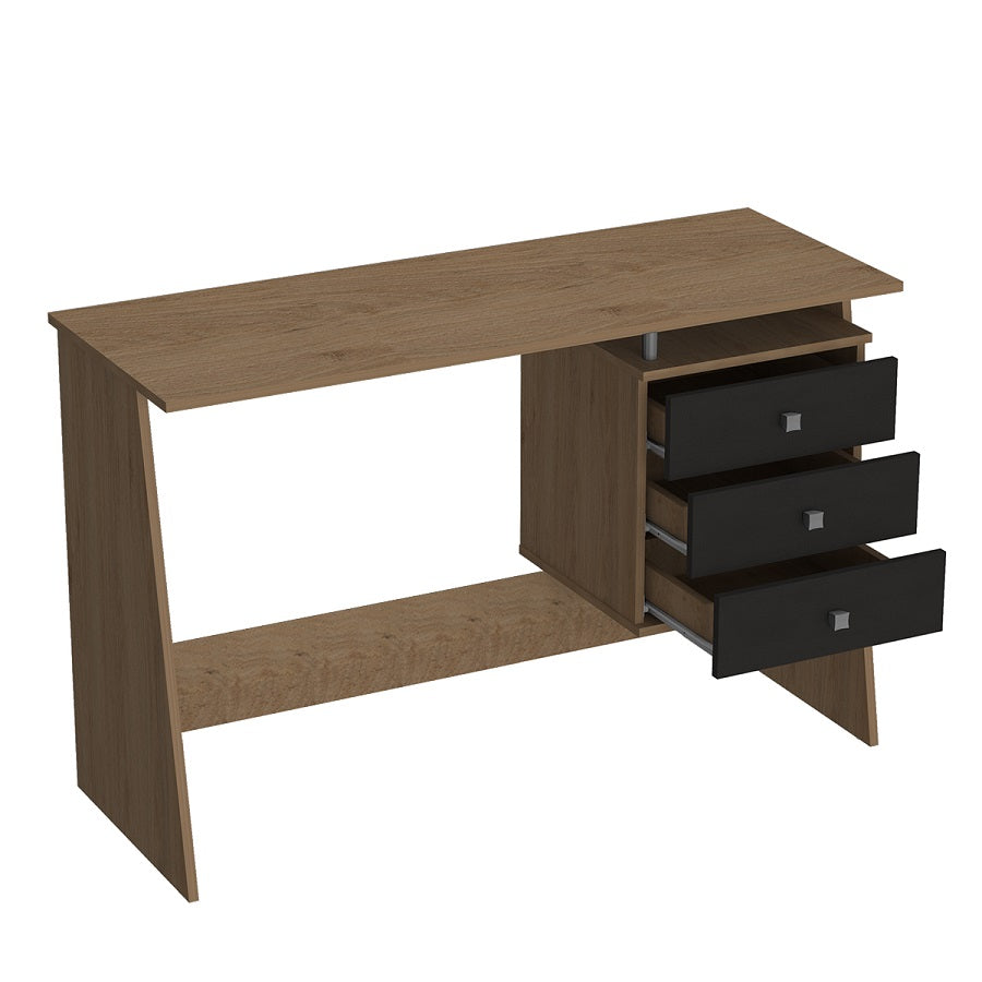 Escritorio Nova Emovell Madera Negro 3 Cajones B36.071