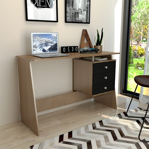 Escritorio Nova Emovell Madera Negro 3 Cajones B36.071