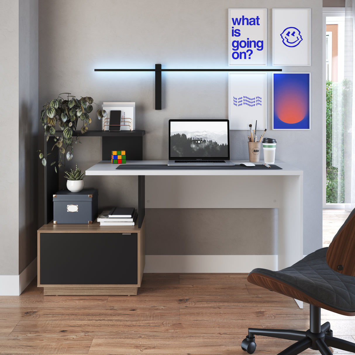 Escritorio Barcelona Emovell Blanco Madera B90.092