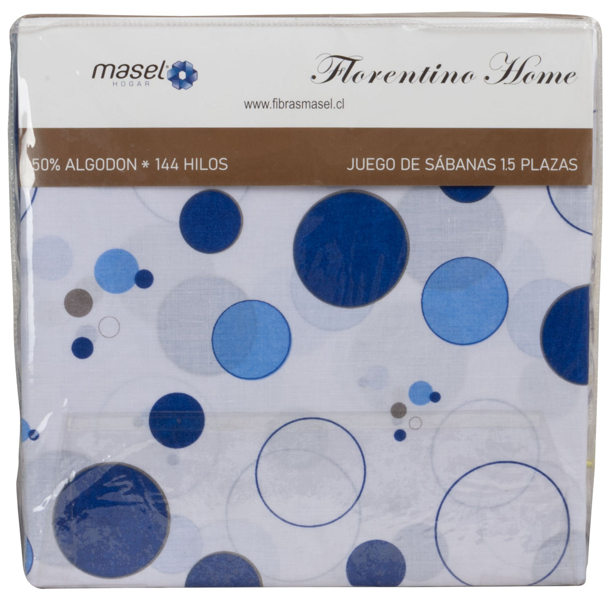 Juego de Sabanas Modelo Burbujas Plaza KING Azul