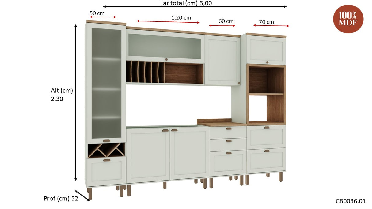 Set Muebles de Cocina Studio Menta Lizzet