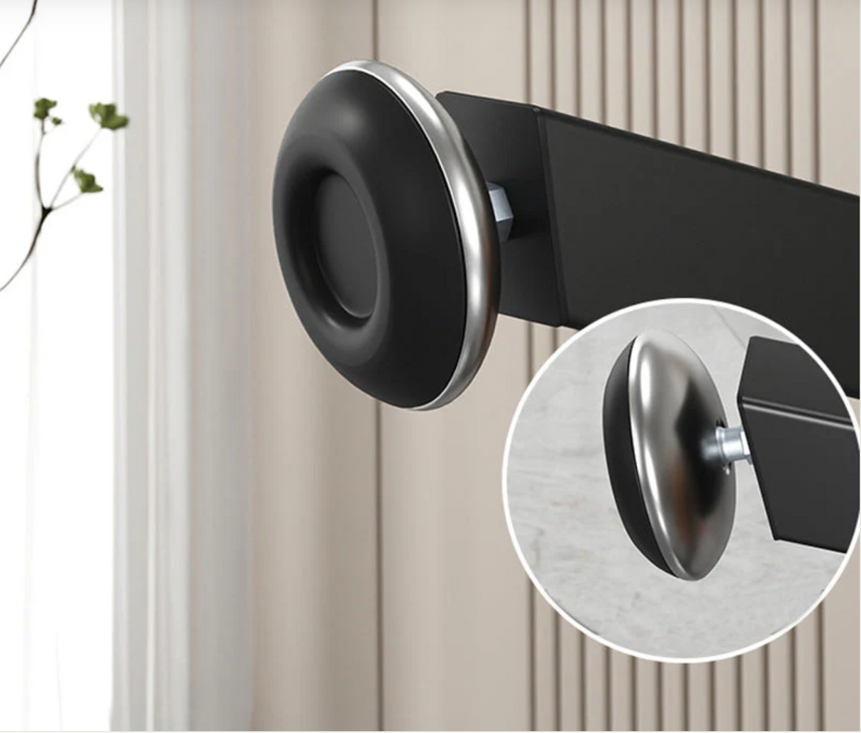 Mesa Lateral Curva Nogal 2 Niveles