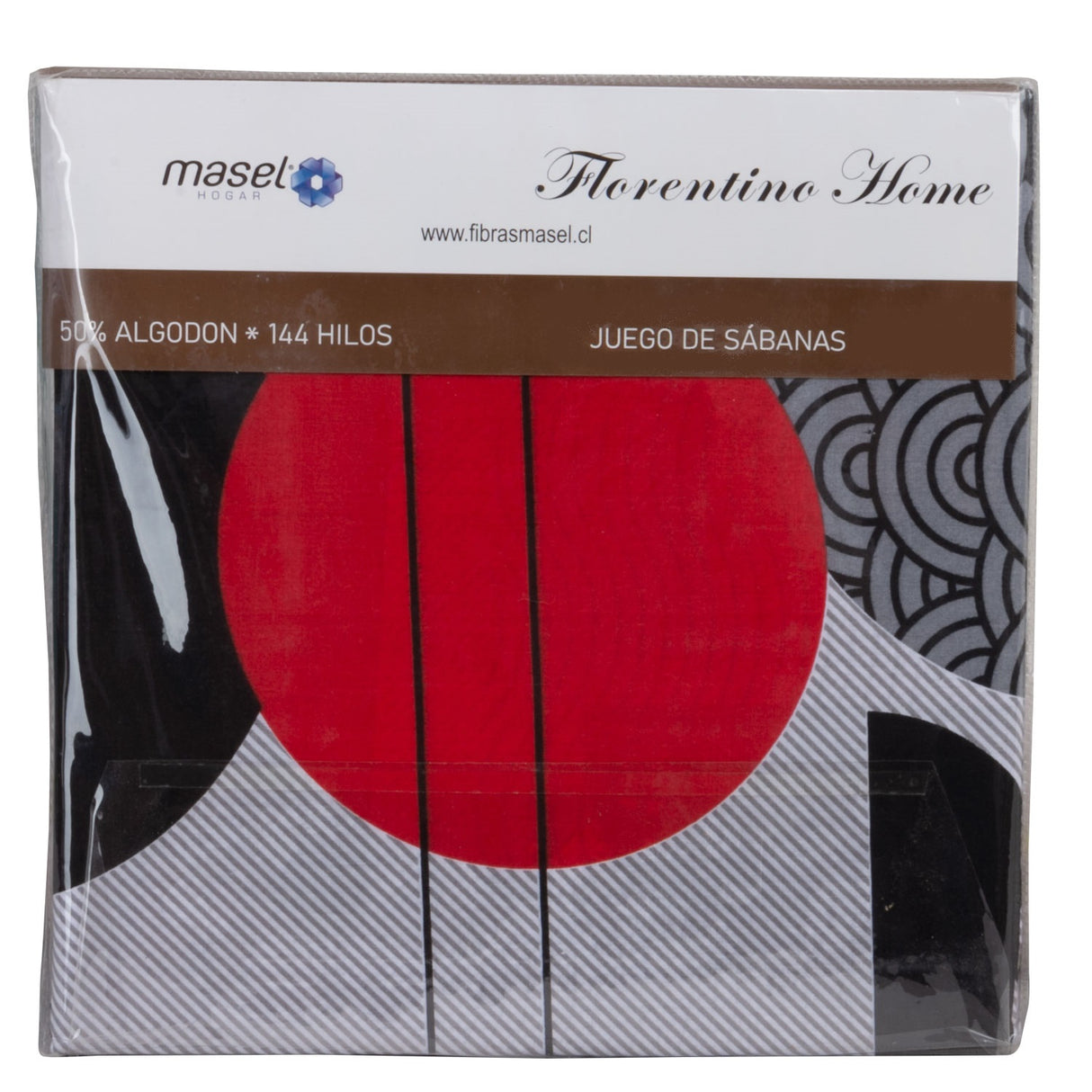 Juego de Sabanas Modelo Círculos Plaza KING Gris