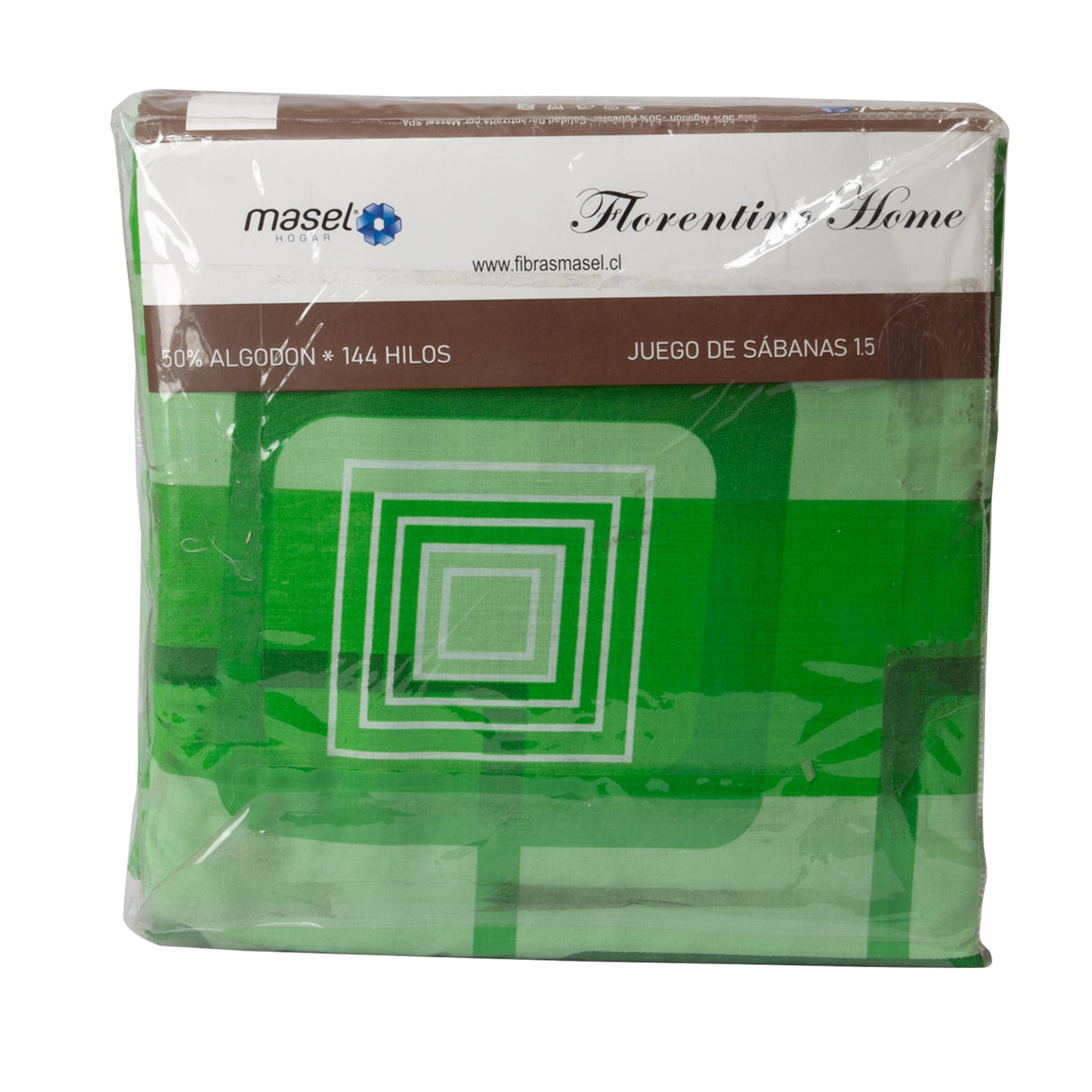 Juego de Sabanas Modelo Cuadros 1,5 Plazas Verde