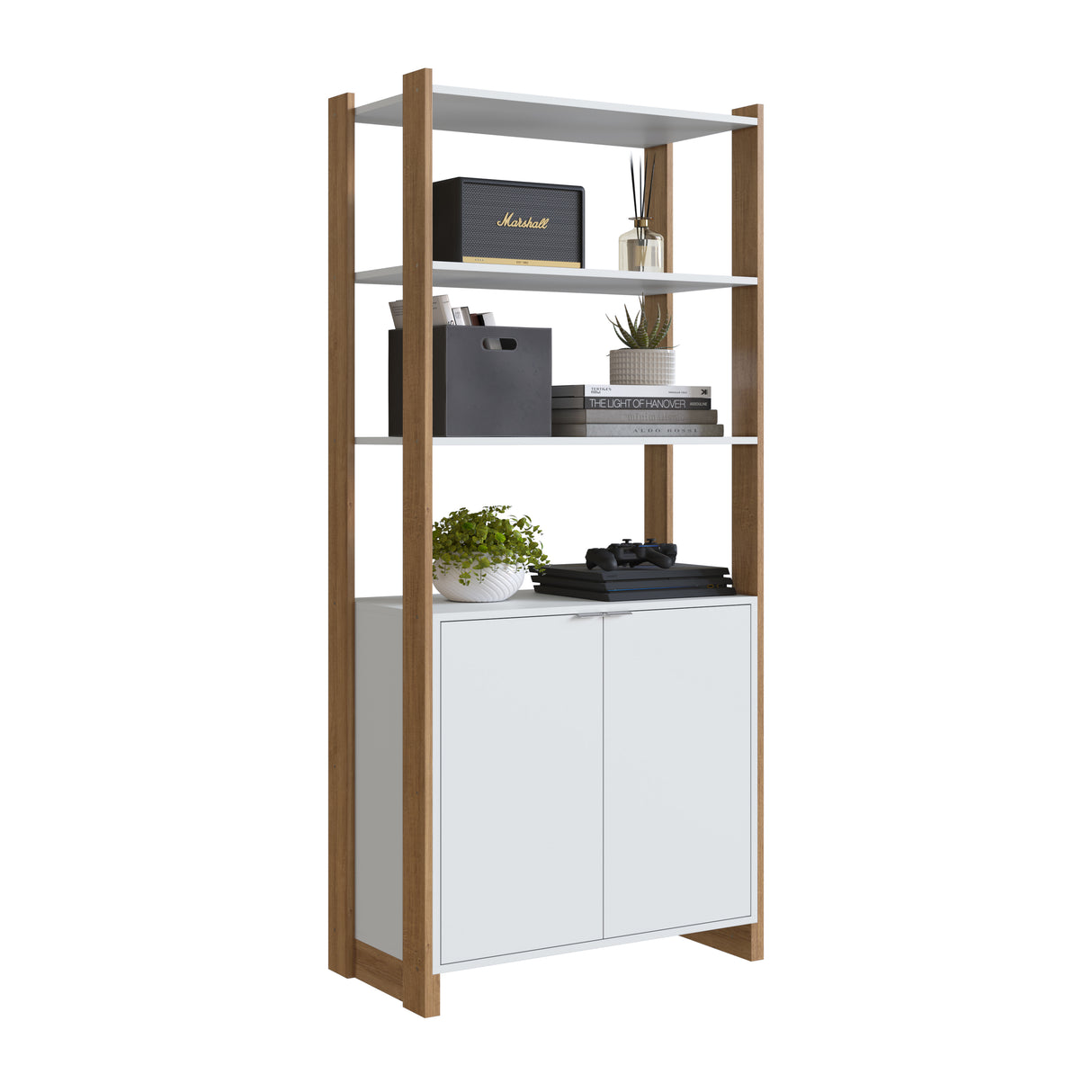 Estanteria Emovell 3 Repisas 2 Puertas Blanco EY202.077