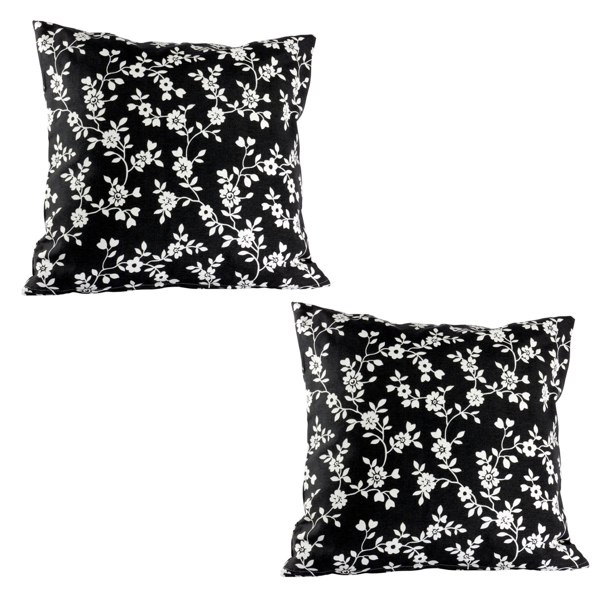 Set 2 Cojines Lona Española Keila Black 50x50