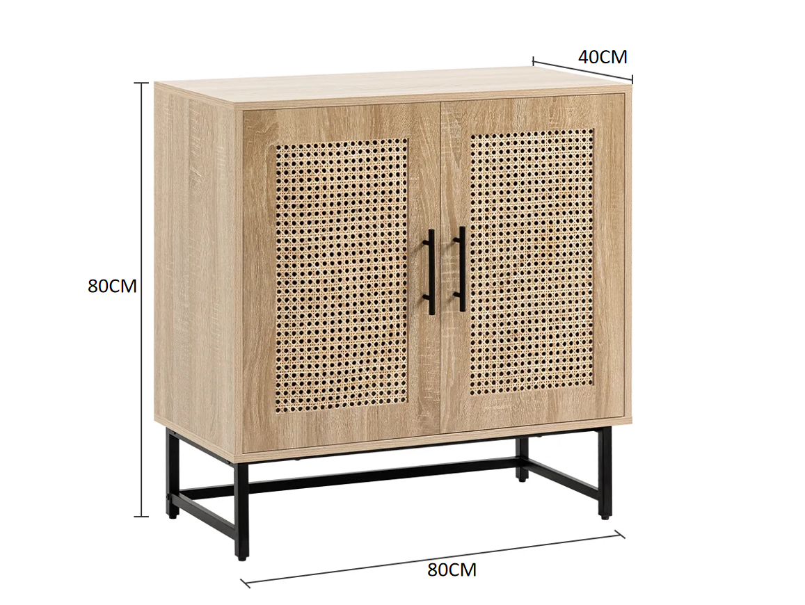 Aparador Rattan Nature con Base Metálica