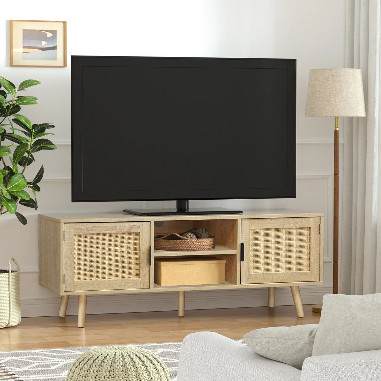 Rack TV Rattan Bali Madera