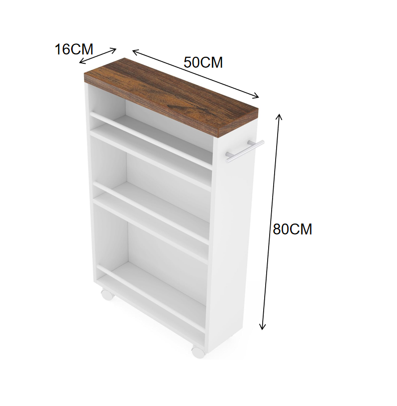 Organizador Angosto para Cocina con Ruedas