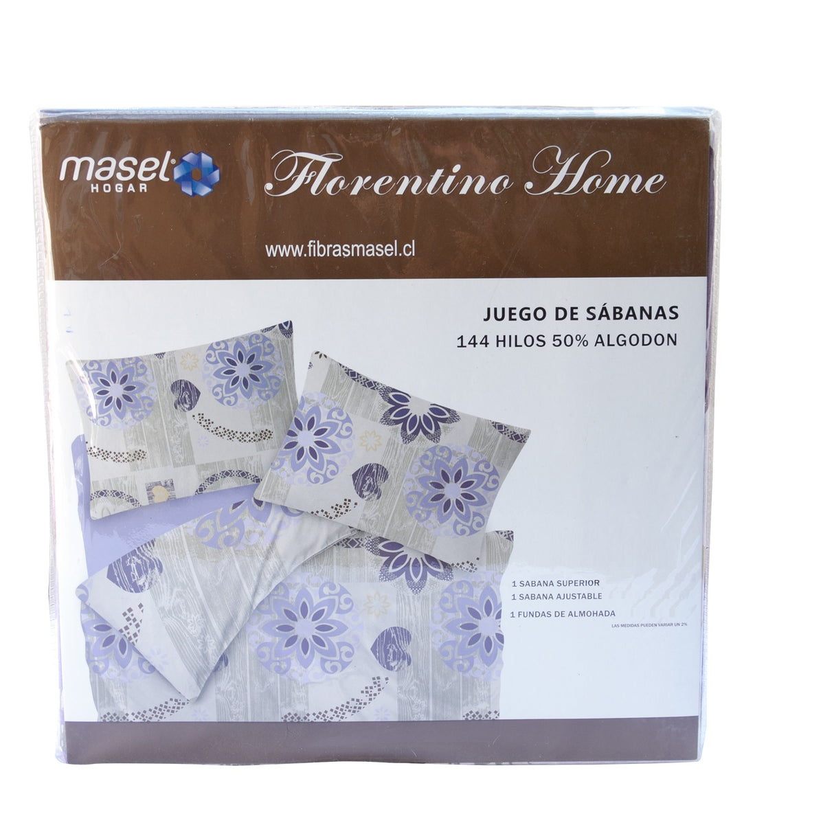 Juego de Sabanas Modelo Mandala 1,5 Plazas Lila