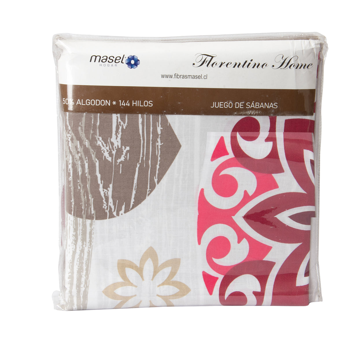 Juego de Sabanas Modelo Mandala 1,5 Plazas Rojo