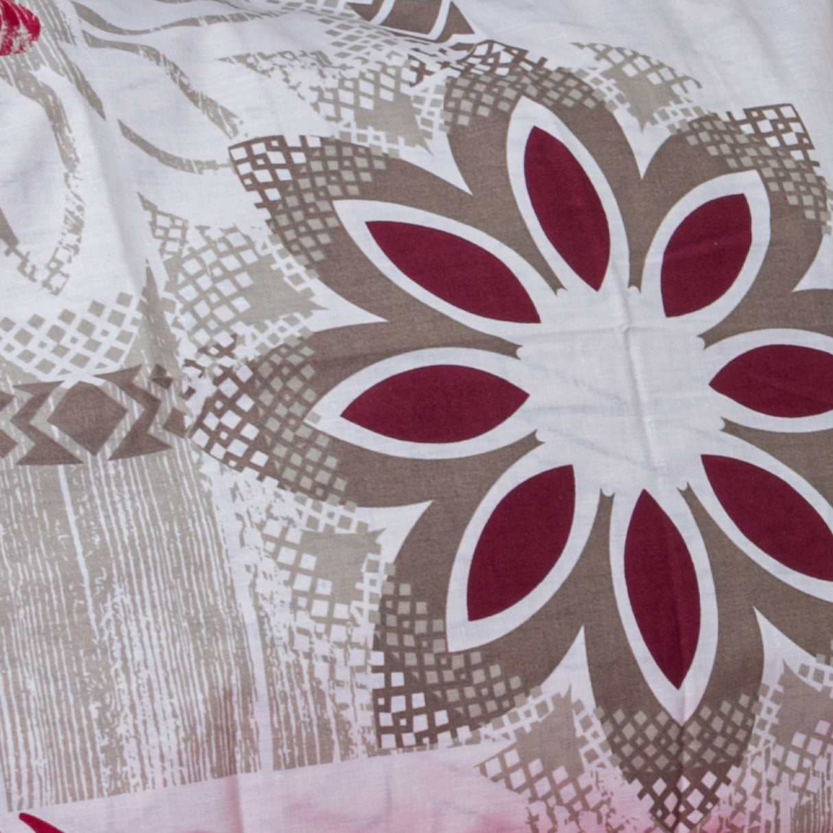 Juego de Sabanas Modelo Mandala 1,5 Plazas Rojo