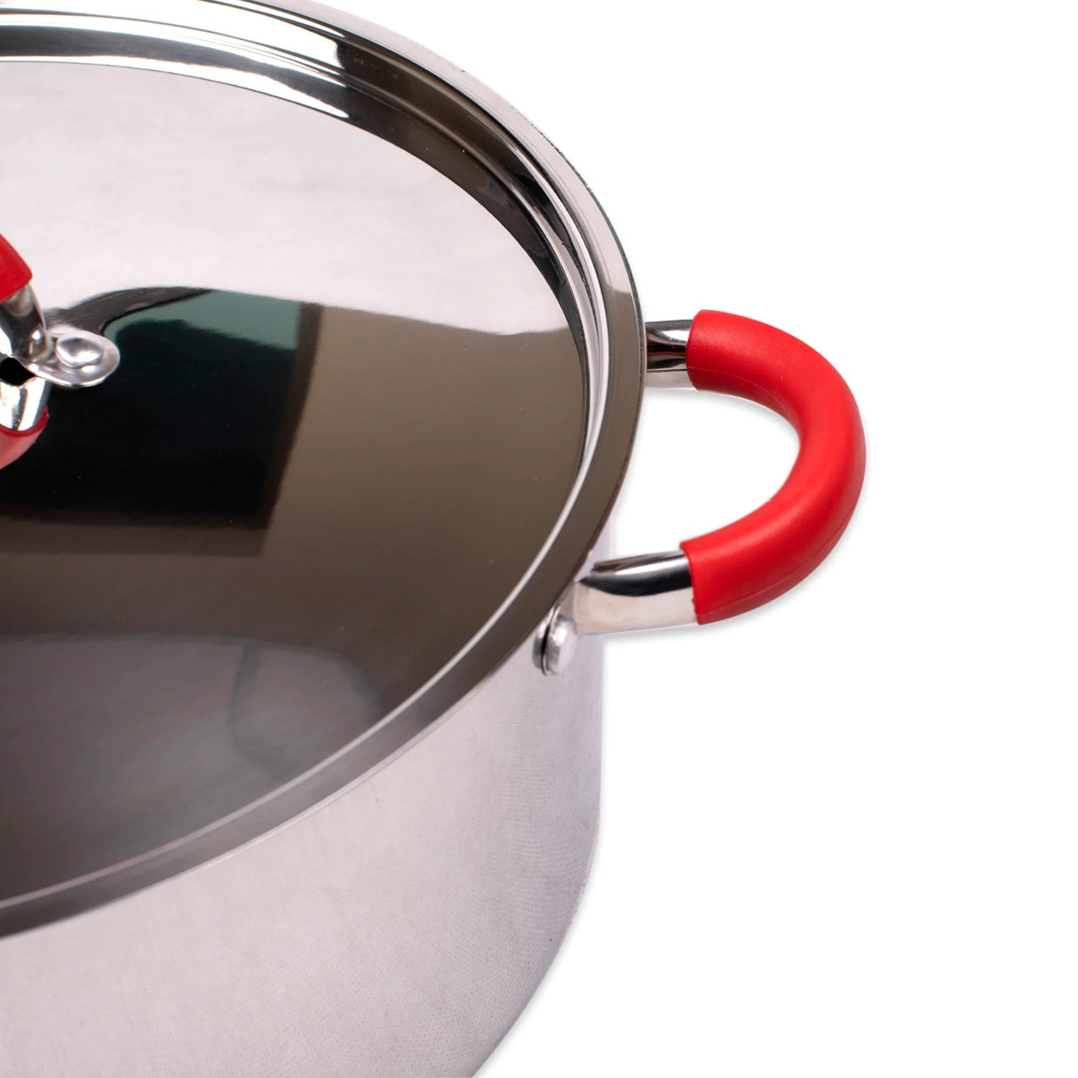 Cacerola acero inoxidable 6 Litros 24 X 12 cms - tapa acero - linea nizza