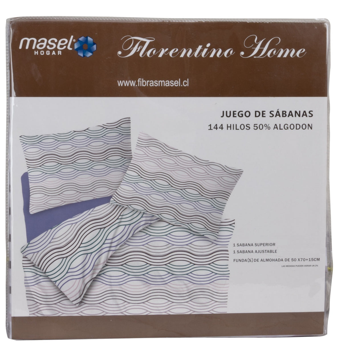 Juego de Sabanas Modelo Ondas Plaza KING Blue