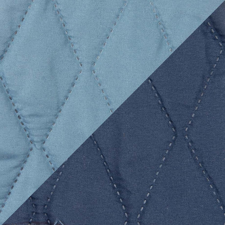 Quilt Bicolor Reversible Masel 1,5 Plazas Blue-Petróleo