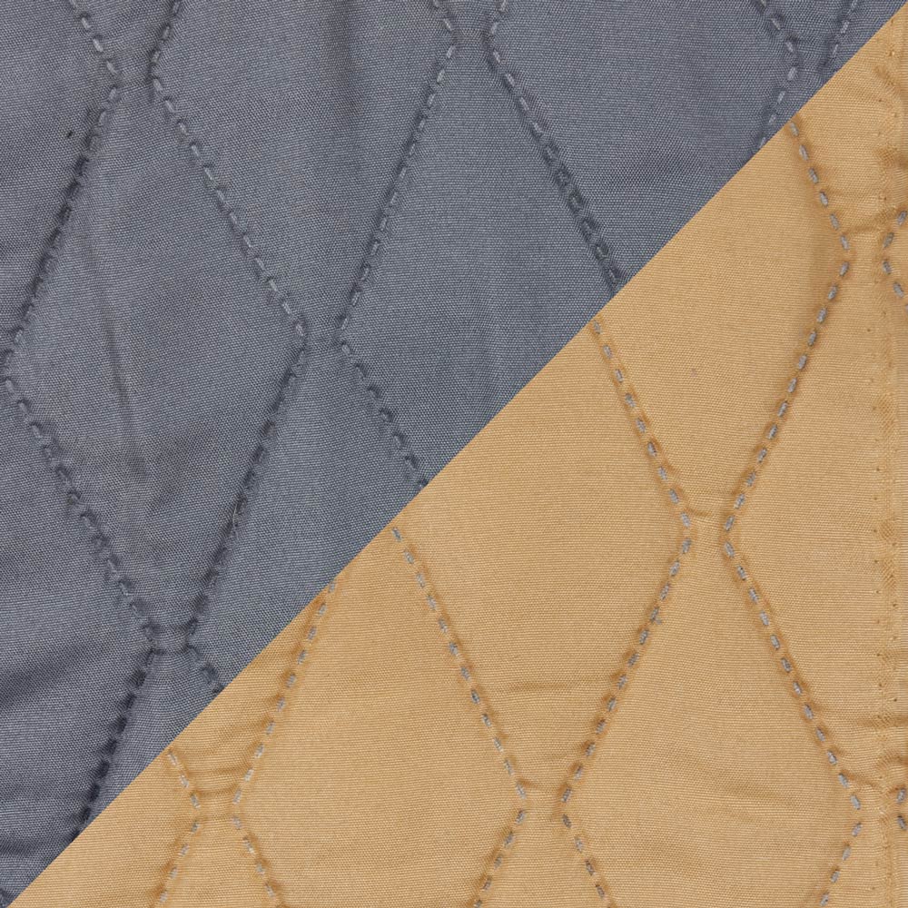 Quilt Bicolor Reversible Masel 1,5 Plazas Petroleo-Yellow