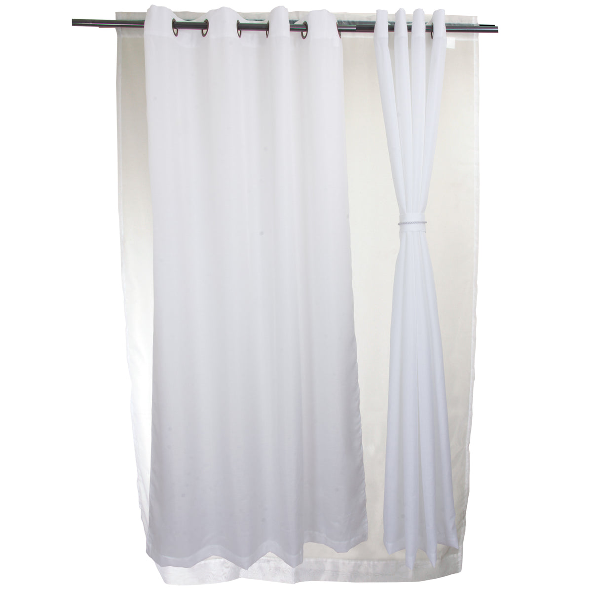 Set de Cortinas 8 Piezas Yasmin 140 x 225 cm Blanco