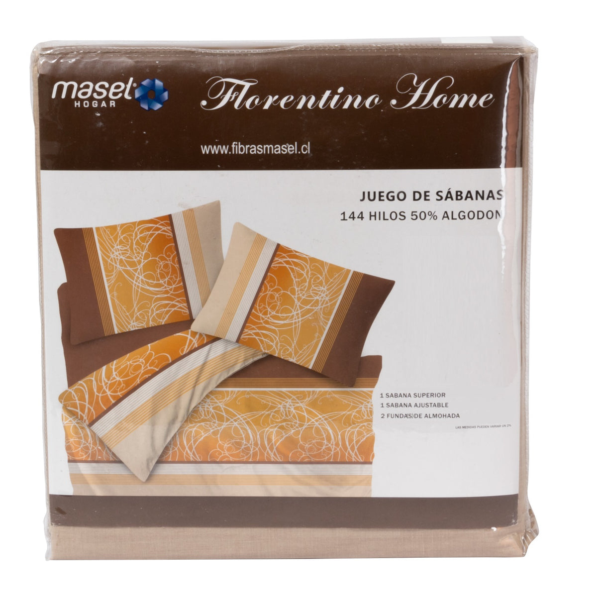 Juego de Sabanas Modelo Sinuo Plaza KING Chocolate